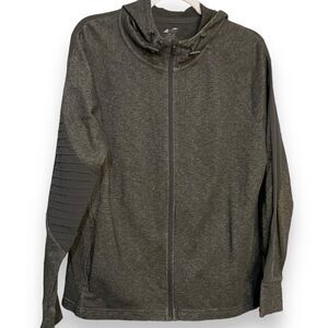 Avia Zip Front Hooded Jacket Womens XL Gray Hooded Athleisure Pockets Gym Casual